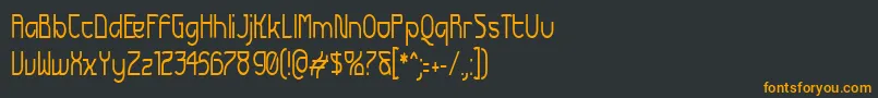 Czcionka Futun – pomarańczowe czcionki na czarnym tle