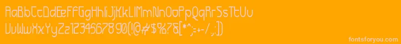 Futun-Schriftart – Rosa Schriften auf orangefarbenem Hintergrund