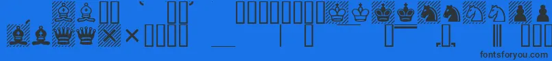 フォントCasefont – 黒い文字の青い背景