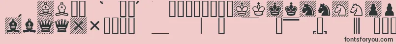 Fonte Casefont – fontes pretas em um fundo rosa
