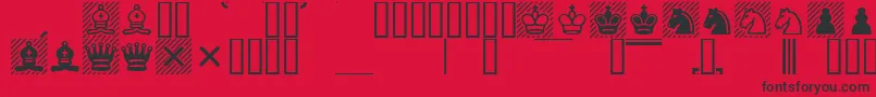 fuente Casefont – Fuentes Negras Sobre Fondo Rojo