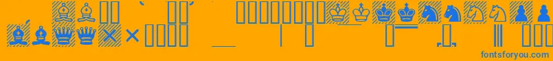 Casefont Font – Blue Fonts on Orange Background