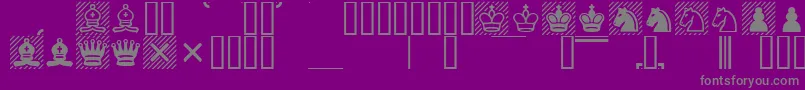 Fonte Casefont – fontes cinzas em um fundo violeta