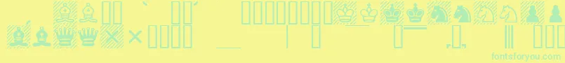 Casefont-Schriftart – Grüne Schriften auf gelbem Hintergrund
