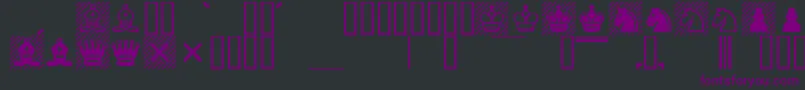 Casefont-fontti – violetit fontit mustalla taustalla