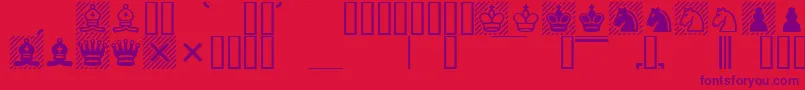 フォントCasefont – 赤い背景に紫のフォント