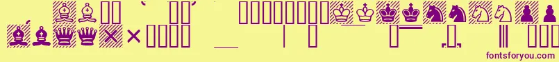 Weitere Informationen zur Casefont-Schriftart Casefont-Schriftart – Violette Schriften auf gelbem Hintergrund