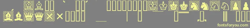フォントCasefont – 黄色のフォント、灰色の背景