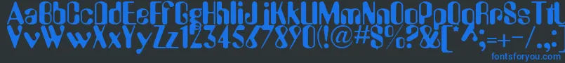 Alieneye Font – Blue Fonts on Black Background