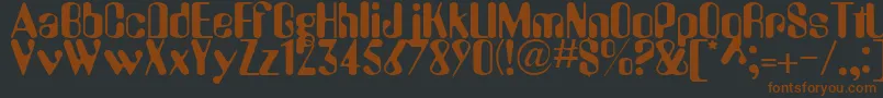 Alieneye-fontti – ruskeat fontit mustalla taustalla