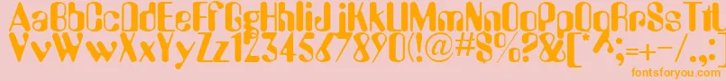 Alieneye Font – Orange Fonts on Pink Background