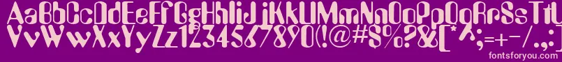 Alieneye Font – Pink Fonts on Purple Background