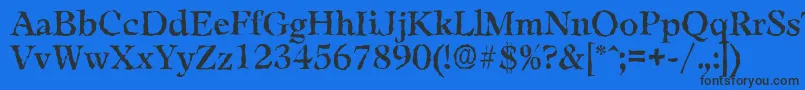 LeamingtonrandomRegular Font – Black Fonts on Blue Background