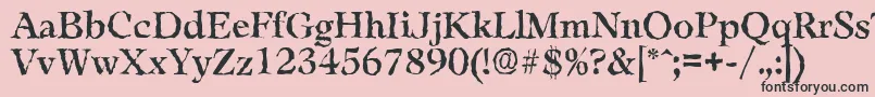 LeamingtonrandomRegular Font – Black Fonts on Pink Background