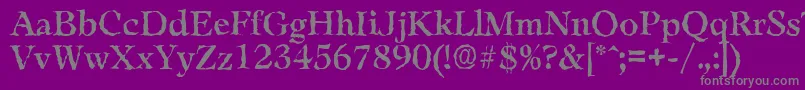 LeamingtonrandomRegular Font – Gray Fonts on Purple Background