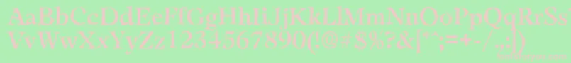 LeamingtonrandomRegular Font – Pink Fonts on Green Background