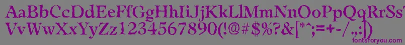 LeamingtonrandomRegular Font – Purple Fonts on Gray Background