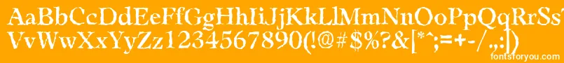 LeamingtonrandomRegular Font – White Fonts on Orange Background