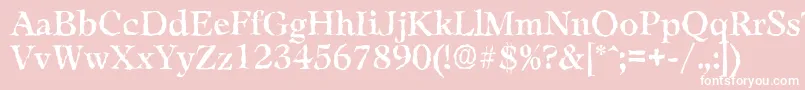 LeamingtonrandomRegular Font – White Fonts on Pink Background