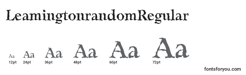 Размеры шрифта LeamingtonrandomRegular