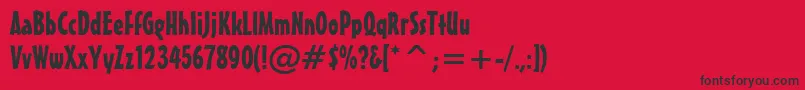 MisterEarlBt Font – Black Fonts on Red Background