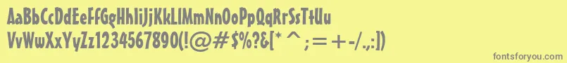 MisterEarlBt Font – Gray Fonts on Yellow Background
