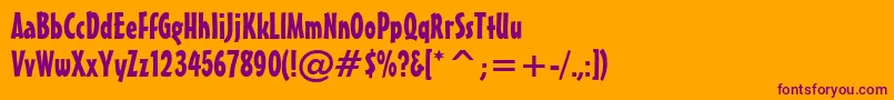 MisterEarlBt Font – Purple Fonts on Orange Background