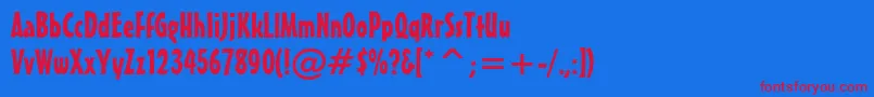 MisterEarlBt Font – Red Fonts on Blue Background