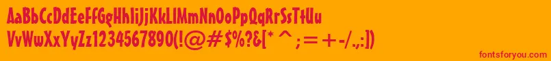 MisterEarlBt Font – Red Fonts on Orange Background