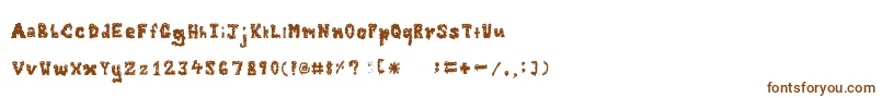 Zombieguts Font – Brown Fonts on White Background