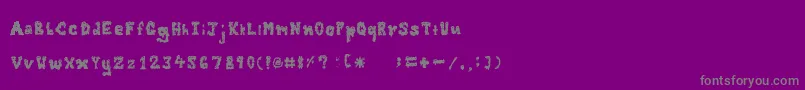 Zombieguts Font – Gray Fonts on Purple Background