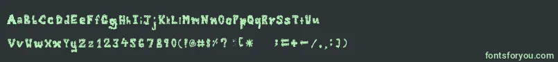 Zombieguts Font – Green Fonts on Black Background