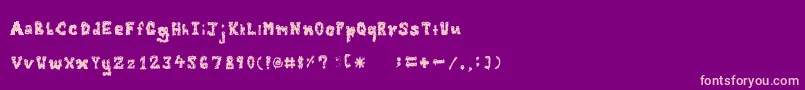 Zombieguts Font – Pink Fonts on Purple Background