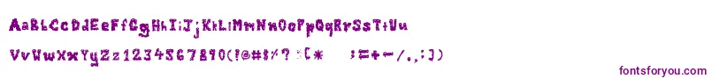 Zombieguts Font – Purple Fonts on White Background