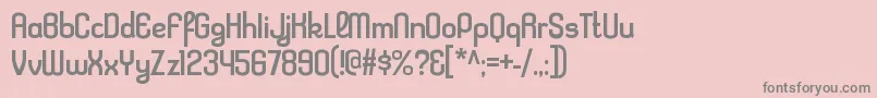 フォントKleptocracyrgRegular – ピンクの背景に灰色の文字