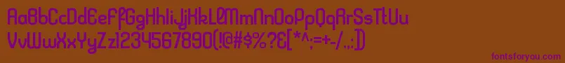 KleptocracyrgRegular Font – Purple Fonts on Brown Background