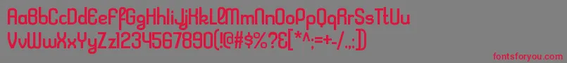 KleptocracyrgRegular Font – Red Fonts on Gray Background