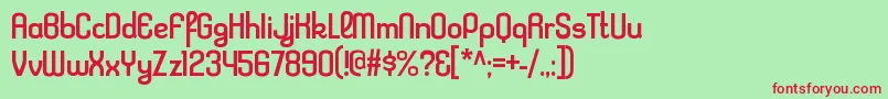 KleptocracyrgRegular Font – Red Fonts on Green Background