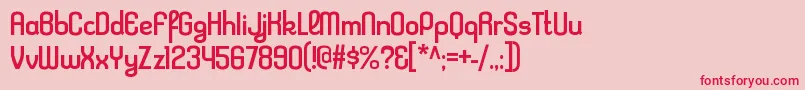 KleptocracyrgRegular Font – Red Fonts on Pink Background