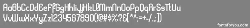 フォントKleptocracyrgRegular – 灰色の背景に白い文字