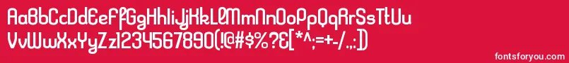 KleptocracyrgRegular Font – White Fonts on Red Background