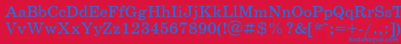 SchoolbookCyrillic Font – Blue Fonts on Red Background