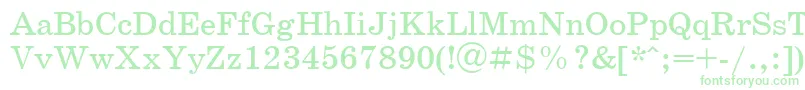 SchoolbookCyrillic Font – Green Fonts on White Background