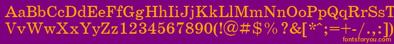 SchoolbookCyrillic Font – Orange Fonts on Purple Background