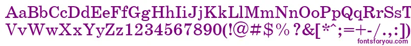 SchoolbookCyrillic Font – Purple Fonts on White Background