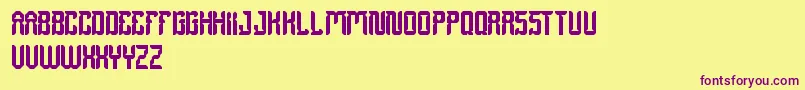 DayakShield Font – Purple Fonts on Yellow Background