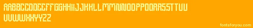 DayakShield Font – Yellow Fonts on Orange Background