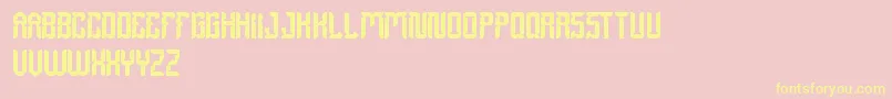 DayakShield Font – Yellow Fonts on Pink Background
