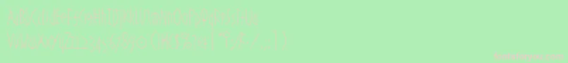 EtruscanLetPlain.1.0 Font – Pink Fonts on Green Background