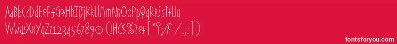 EtruscanLetPlain.1.0 Font – White Fonts on Red Background